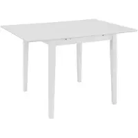 vidaXL Eettafel uitschuifbaar, wit (80-120)x80x74 cm, MDF