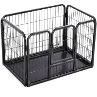 vidaXL Puppyren 91,5x59x61 cm staal