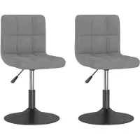 vidaXL Eetkamerstoelen draaibaar 2 st fluweel lichtgrijs