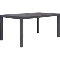 vidaXL Tuintafel 150x90x72 cm rattan-look kunststof bruin