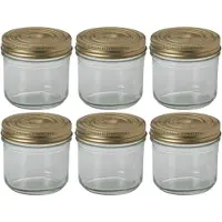 Le Parfait 6x Luchtdichte weckpotten transparant glas 500 ml - Weckpotten