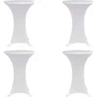 vidaXL Statafelhoes 4 st stretch Ø60 cm wit