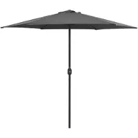 vidaXL Parasol met aluminium paal 270x246 cm antracietkleurig