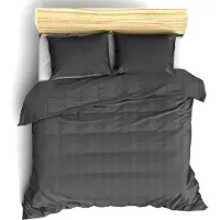De Witte Lietaer Dekbedovertrek Zygo Ebony Satijn-260 x 200 / 220 / 240 cm | Extra Breed