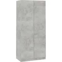 vidaXL Kledingkast 90x52x200 cm bewerkt hout betongrijs