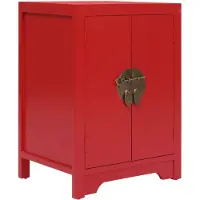 vidaXL Nachtkastje 38x28x52 cm paulowniahout rood