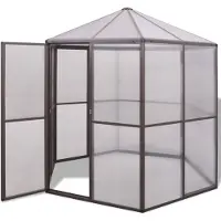 vidaXL Tuinkas 240x211x232 aluminium