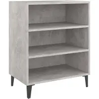 vidaXL Dressoir 57x35x70 cm bewerkt hout betongrijs