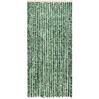 vidaXL Vliegengordijn 100x220 cm chenille groen en wit