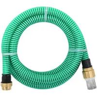 vidaXL Zuigslang met messing koppelingen 1,1'' 7 m PVC groen
