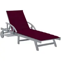 vidaXL Ligbed met kussen massief acaciahout
