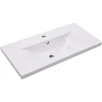 vidaXL - Inbouwwastafel - 81x39,5x18,5 - cm - keramiek - wit