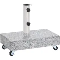vidaXL Parasolstandaard, lichtgrijs, 45x25x8,3 cm, graniet