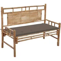 vidaXL Tuinbank met kussen 120 cm bamboe