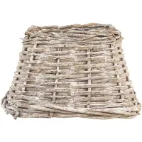 Clayre & Eef Lampenkap Ø 21*21 Cm Bruin Rotan Stoffen Lampenkap