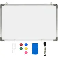 vidaXL Whiteboard magnetisch 60x40 cm staal wit