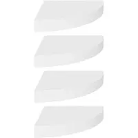 vidaXL Hoekschappen zwevend 4 st 25x25x3,8 cm MDF wit