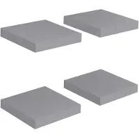 vidaXL Wandschappen zwevend 4 st 23x23,5x3,8 cm MDF grijs