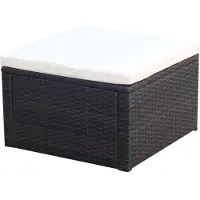 vidaXL Voetenbank/poef bruin 53x53x30 cm poly rattan online kopen