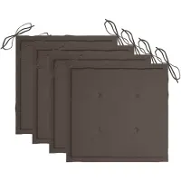 vidaXL Tuinstoelkussens 4 st 50x50x4 cm oxford stof taupe