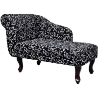 vidaXL Chaise longue Noir et blanc Tissu242403