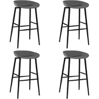 vidaXL Barstoelen 4 st grijs