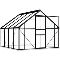 vidaXL Tuinkas met basisframe 4,75 m² aluminium antracietkleurig