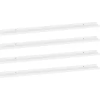 vidaXL Wandschappen 4 st 115x9x3 cm wit