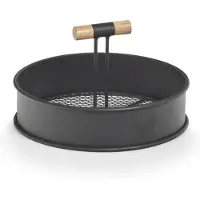 Zeller Zwart Dienblad Rond Metaal/hout 20 X 11,5 Cm - Keukenbenodigdheden - Dranken Serveren