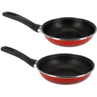 Gerimport 2x Formaten koekenpannen set Merida 20 en 26 cm diameter - Koekenpannen
