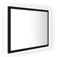 vidaXL Badkamerspiegel LED 60x8,5x37 cm acryl zwart