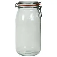 Le Parfait 3x Luchtdichte weckpot transparant glas 3 liter - Weckpotten