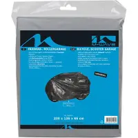 M-Wave Fietsgarage xxl - beschermende peva fietsgarage voor alle standaard fietsen, scooters - 230x135x65 cm - tarpaulin materiaal - zwart