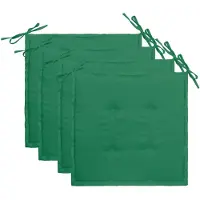 vidaXL Tuinstoelkussens 4 st 40x40x3 cm oxford stof groen