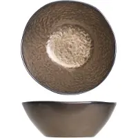 COSY&TRENDY 6x Luxe Koper Kleur Serveerschaaltjes Van Aardewerk 15 Cm - Serveerschalen