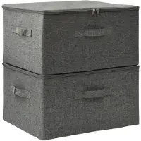 vidaXL Opbergboxen, 2 stuks, stof, 43x34x23 cm, antraciet