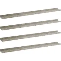 vidaXL Wandschappen 4 st 100x9x3 cm betongrijs