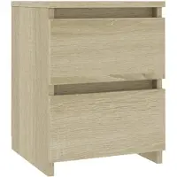 vidaXL Nachtkastje 30x30x40 cm bewerkt hout sonoma eikenkleurig