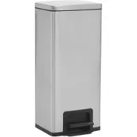 vidaXL Vuilnisbak met pedaal, antiaanraakcoating, 30 liter, zilverkleurig, roestvrij staal