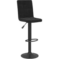 vidaXL Barstoel, zwart, fluweel