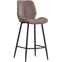 NABER Stap 2V, kruk, frame zwart, bekleding taupe