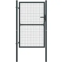 vidaXL Tuinhek van gaas gegalvaniseerd staal 100x200 cm grijs
