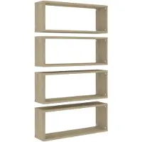 vidaXL Wandschappen kubus 4 st 60x15x23 cm bewerkt hout sonoma eiken