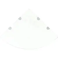 vidaXL Hoekschap met chromen dragers transparant 45x45 cm glas
