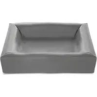 Bia bed kunstleer hoes hondenmand grijs 70x60x15cm