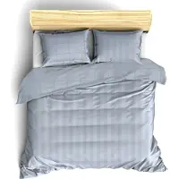De Witte Lietaer Dekbedovertrek Zygo Ice Blue Satijn-260 x 200 / 220 / 240 cm | Extra Breed