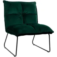 Livin24 Velvet fauteuil Malaga donkergroen