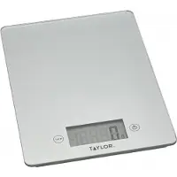 Taylor Pro keukenweegschaal 17 x 23 x 2,5 cm RVS zilver