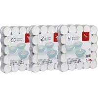 Trend Candles 150x Theelichten wit 4 branduren in zak - Waxinelichtjes