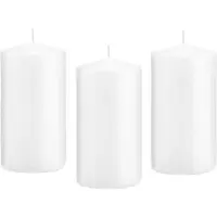 Blokker 8x Kaarsen Wit 8 X 15 Cm 69 Branduren Sfeerkaarsen - Stompkaarsen